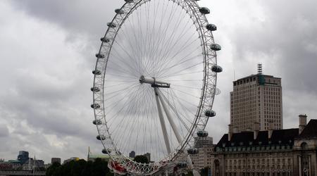Londyn 7 widok na London Eye od strony Tamizy – Wielka Brytania