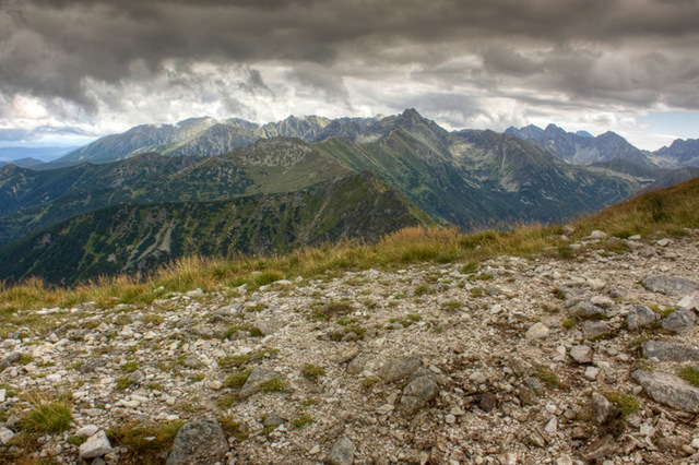 Tatry - widok na Kasprowy Wierch i Świnicę