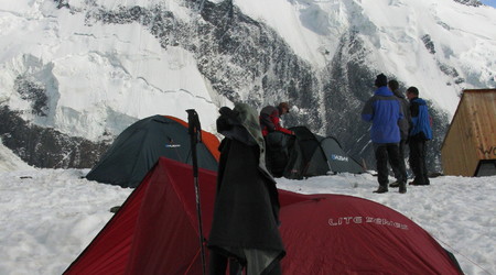 biwak nad tete rousse - mój namiot – Mont blanc, Francja