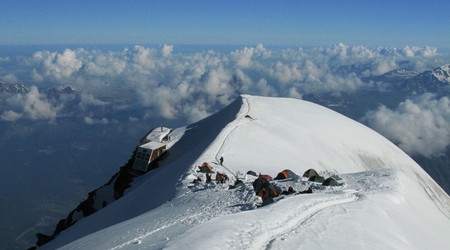 refuge du gouter i obozowisko – Mont blanc, Francja