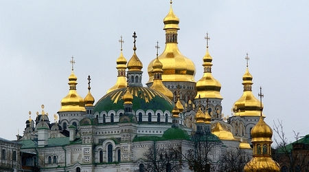 Kijow kopuły Ławry Peczerskiej – Kijów, Ukraina