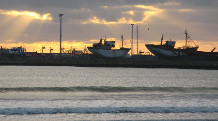 statki w locie... – Essaouira, Maroko