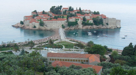 Panorama wyspy sw stefana – Budva, Czarnogóra