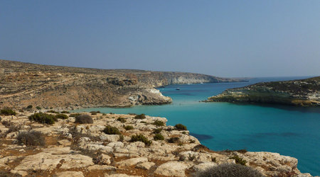 jesteśmy już najwyżej - tu plaża – Lampedusa, Włochy
