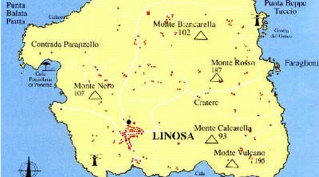 Mapka (nie moja!) – Linosa, Włochy