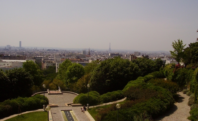 widok z Parku Belleville