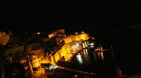 Malta viev w nocy