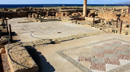 Starożytne Nea Pafos-widok na morze – Paphos, Cypr