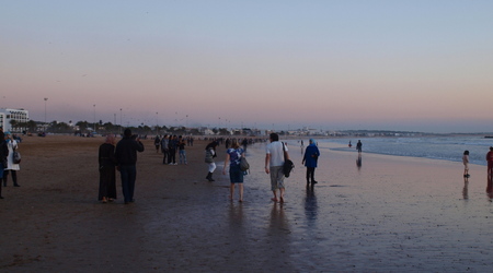 Agadir - wieczorem na plaży – Maroko