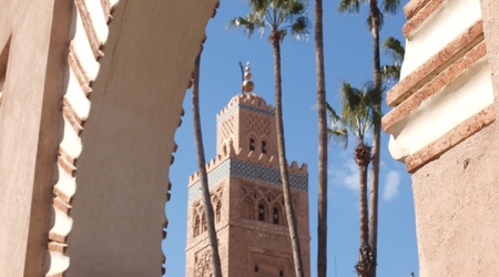 Marakesz - minaret Koutoubija – Marrakech, Maroko