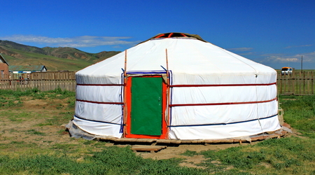 jurta z guest-house'u w Karakorum – Mongolia