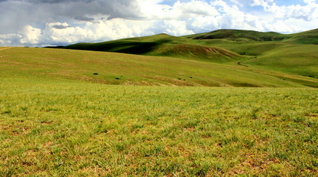 wzgórza nad miastem – Karakorum, Mongolia