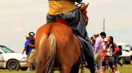 Mongoł na koniu – Karakorum, Mongolia
