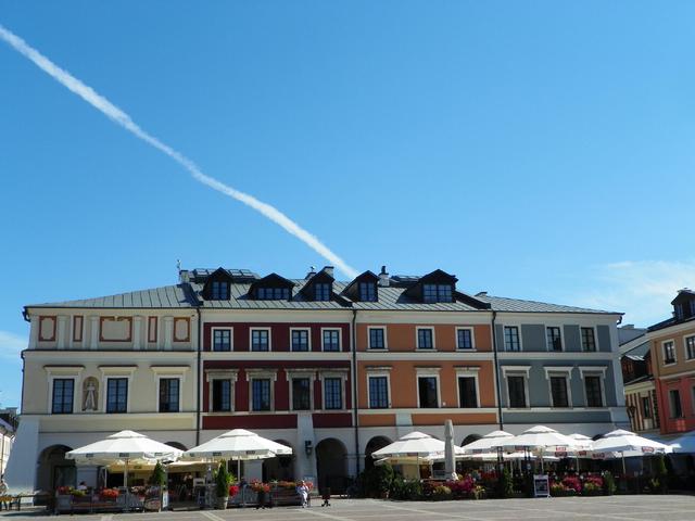 Fragment pierzei kamienic w Zamościu