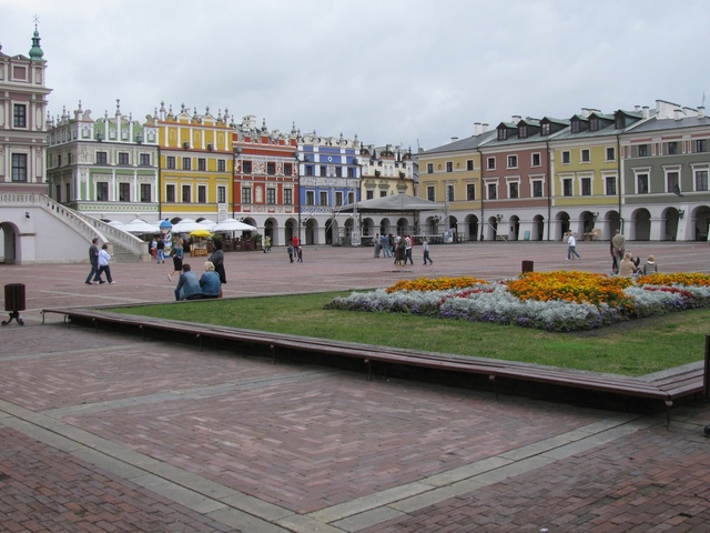 Kamienice na rynku w Zamościu