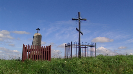 Krzyże katolicki i prawosławny. Ozierany Wielkie. – Ozierany Małe, Polska