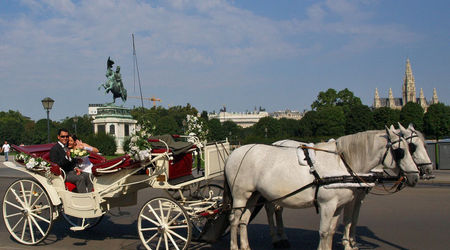 Bryczka przed Hofburgiem. – Wiedeń, Austria