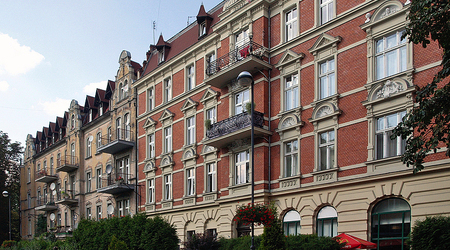Zabytkowe kamienice w centrum. – Gliwice, Polska