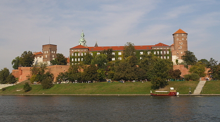 Wawel z Bulwaru Poleskiego. – Kraków, Polska