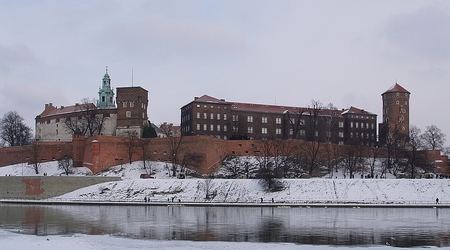 Wawel z Bulwaru Poleskiego. – Kraków, Polska