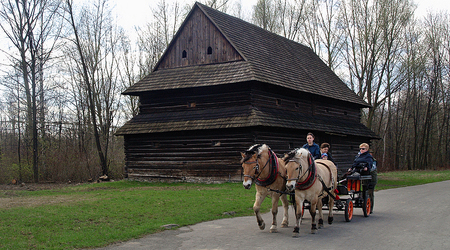 Bryczką po skansenie. – Chorzów, Polska