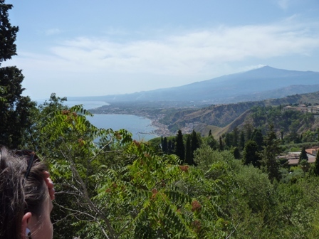 Sycylia 2011 Taormina1 widok na Etnę