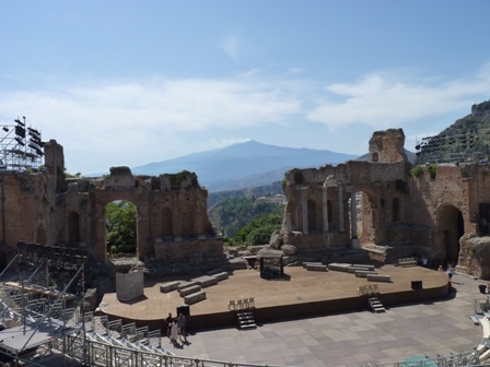 Sycylia 2011 Taormina2 widok na Etnę