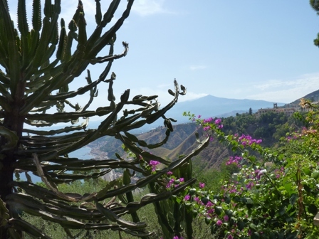 Sycylia 2011 Taormina7 widok na Etnę