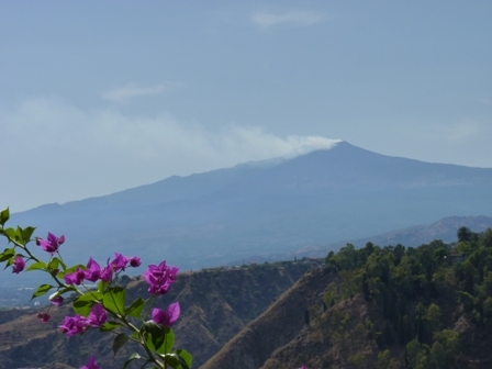 Sycylia 2011 Taormina8 widok na Etnę