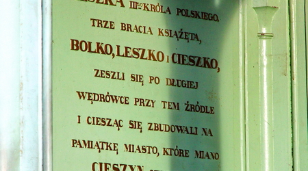 inskrypcja na studni – Cieszyn, Polska