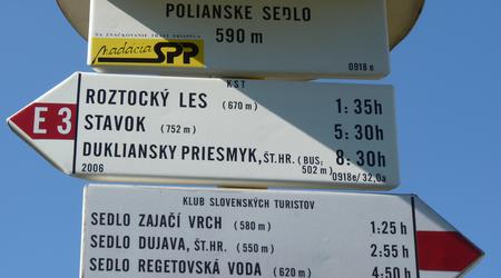 Granica a szlak w lewo – Beskid niski, Polska