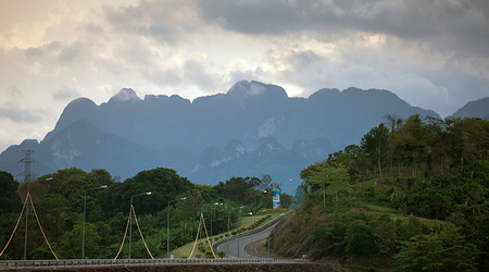 Tama na jeziorze – Surat Thani, Tajlandia