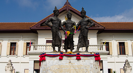 Pomnik Trzech Króli – Chiang Mai, Tajlandia
