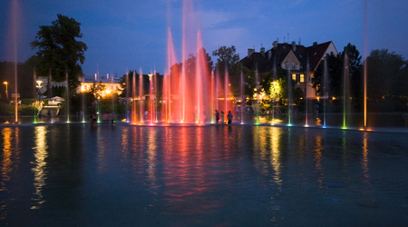 tańczące fontanny – Opole, Polska