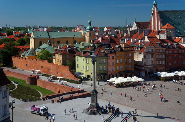 Warszawa.Plac Zamkowy z Kolumną Zygmunta.