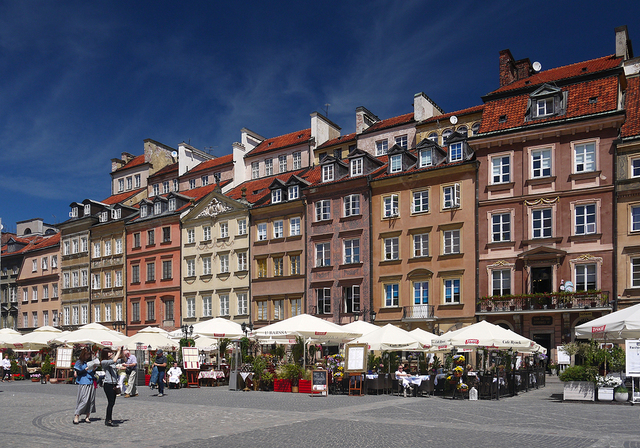 Warszawa.Rynek na Starówce.